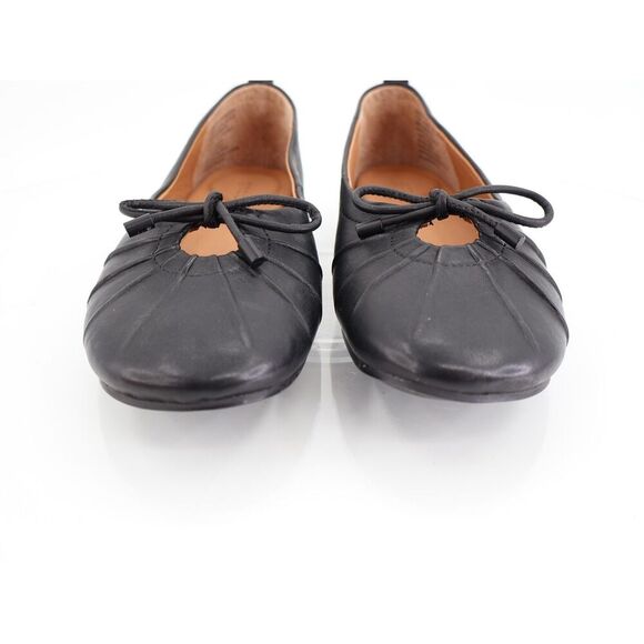 Gentle Souls Marilyn Ballet Flats Womens 7 Black Leather Slip on Bow Shoes - Picture 7 of 11
